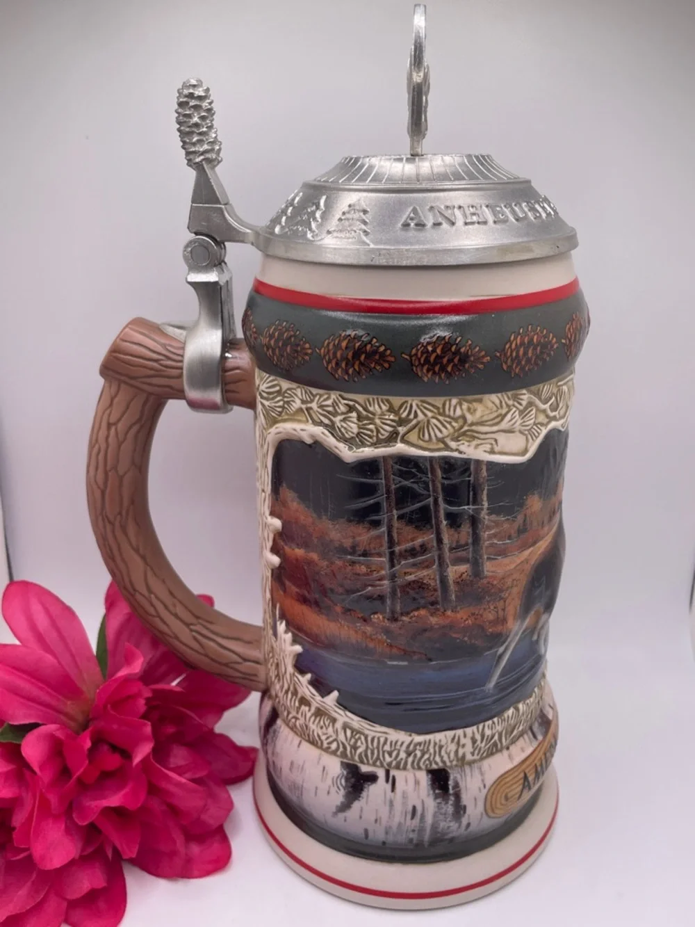 2002 Anheuser-Busch “Budweiser American Wildlife Series” Ceramic Moose Stein - Picture 4 of 9